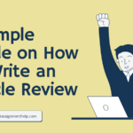 how to write an article review