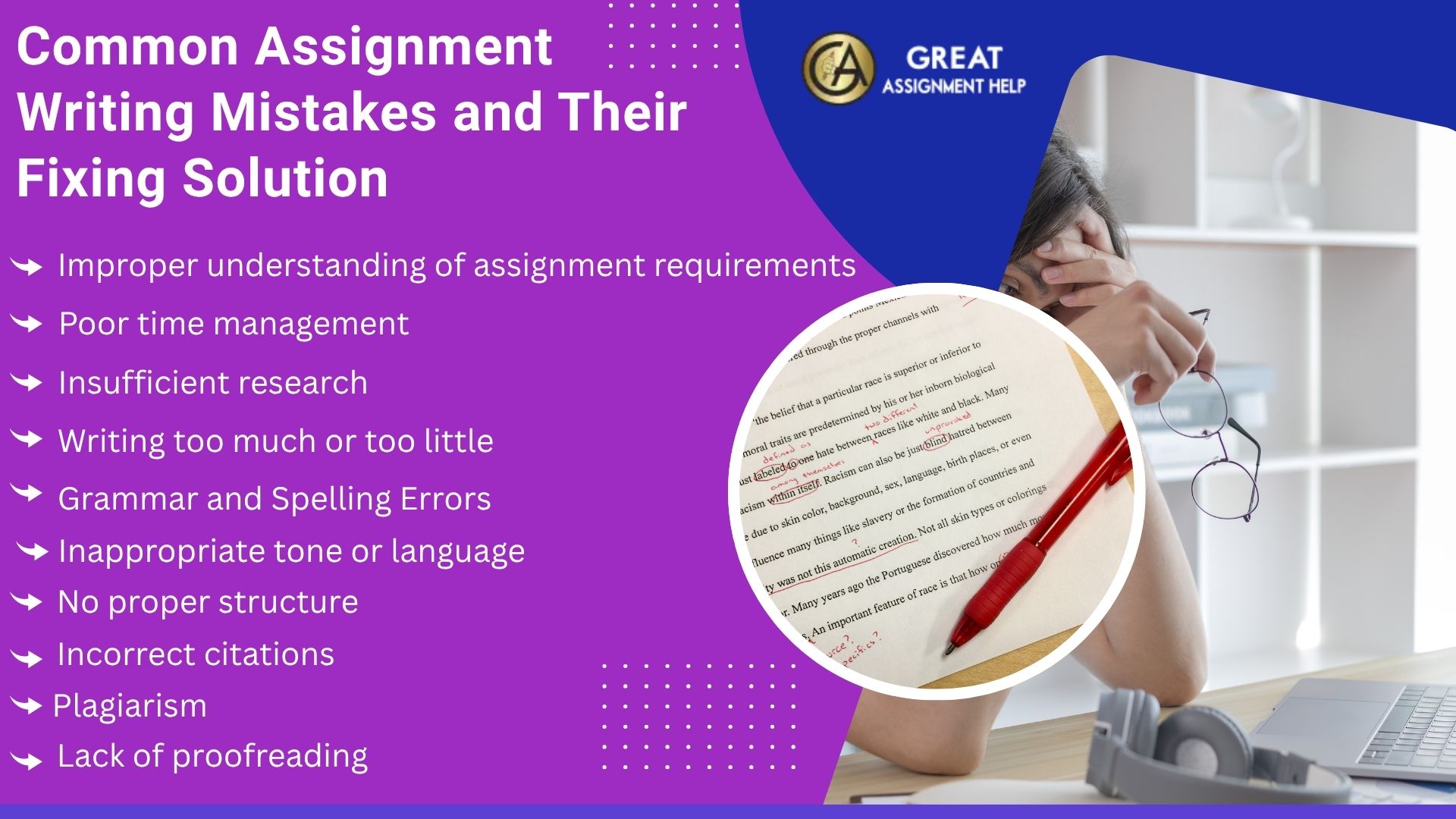 Common Assignment Writing Mistakes and Their Fixing Solution