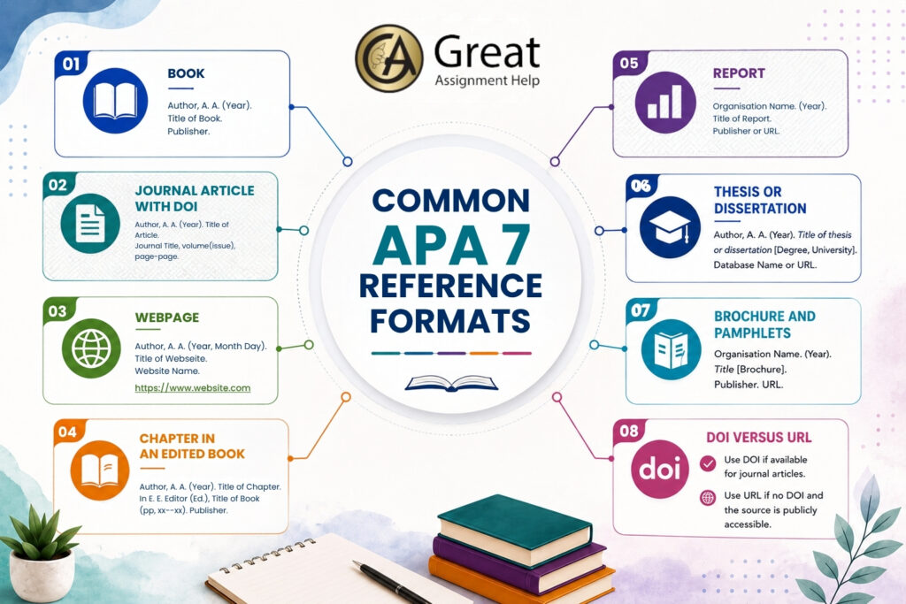 Common APA 7 Reference Formats