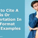 how to cite a thesis or dissertation in APA format