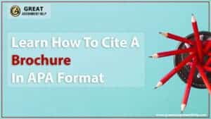 How To Cite A Brochure In APA Format