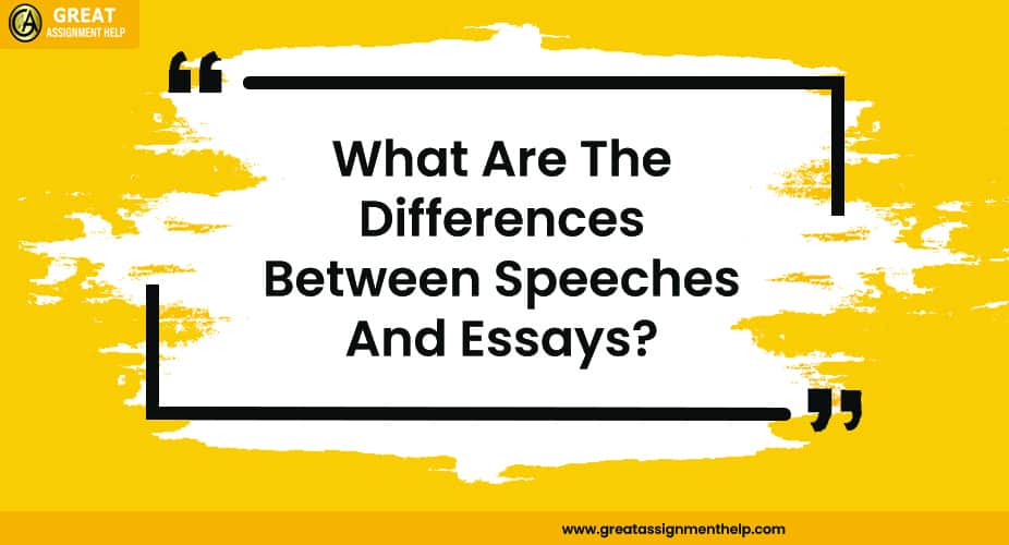 differences between speeches and essays